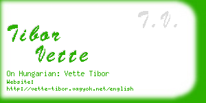 tibor vette business card